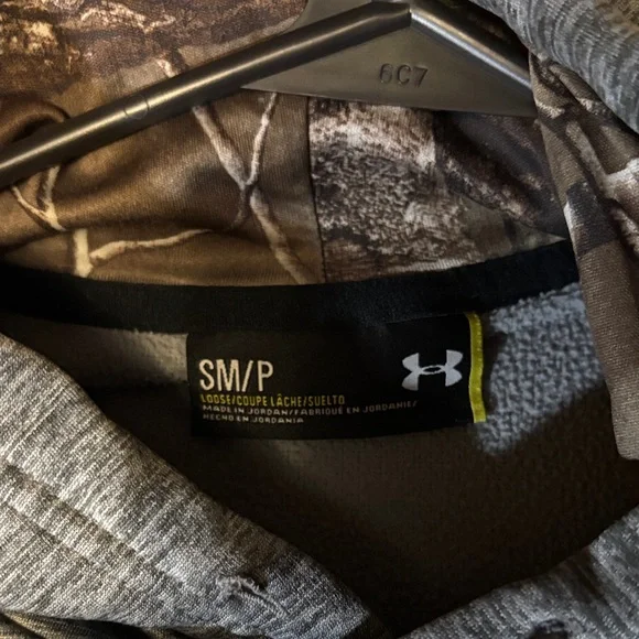 Under Armour Heather Gray Hoodie with Logo - Picture 2 of 2